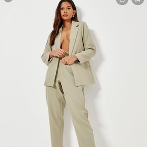 NWT! Petite Khaki Co Ord Tailored Boyfriend Blazer